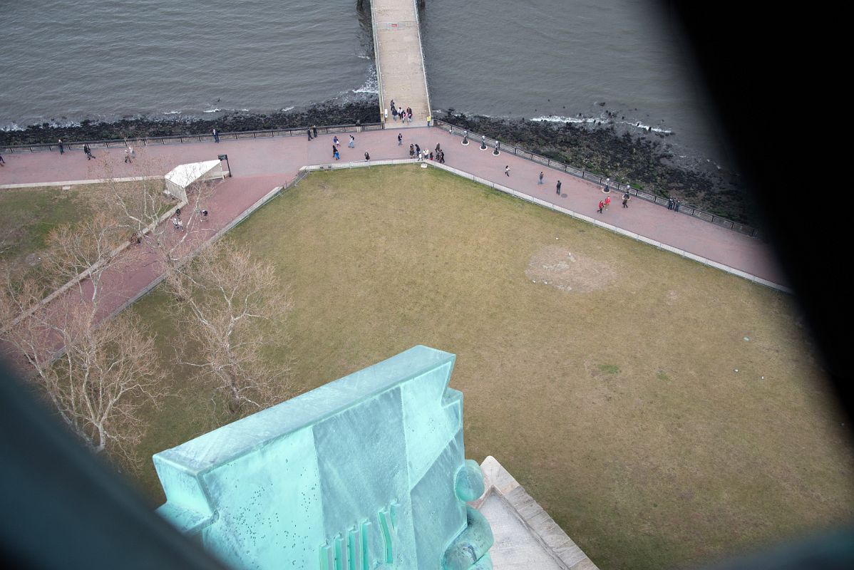 05-15 View Down To The Walkway Around The Statue From The Crown Inside The Statue Of Liberty
